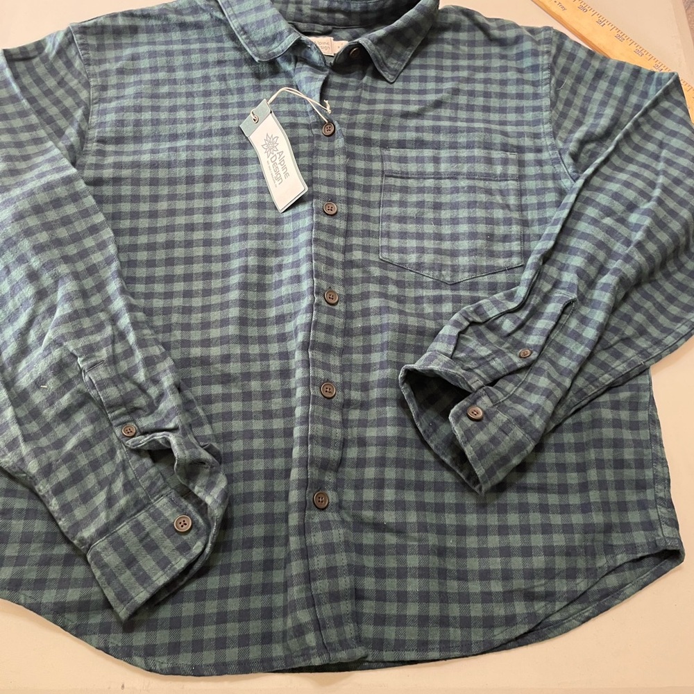 Women Alpine Design Medium Blue Checkered Shirt